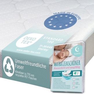 Sun Garden Komfort Babymatratze, Kindermatratze 60x120 cm mit Trittkante + Schoner, Oeko-Tex 100 Zertifiziert, Komfortschaum, ergonomisch, für Babybett, Kinderbett, Reisebett, Bezug waschbar bis 60°C