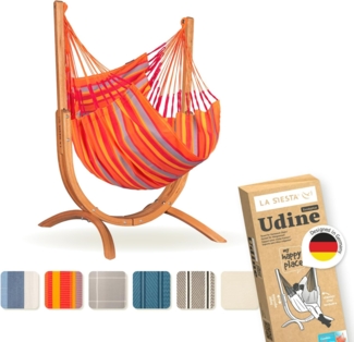 Udine Outdoor Toucan - Hängesessel Outdoor mit Gestell aus FSC™-zertifiziertem Eukalyptus Rot