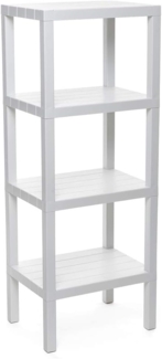 TATAY Badregal mit 4 Ebenen | Feuchtigkeitsbeständig | Inklusive Schrauben & Quick Fix kompatibel | Für Innen- & Außenbereiche | Belastbar bis 40 kg – Modell Lombok – Weiß