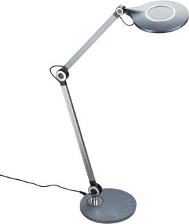 BRILONER Leuchten - LED Schreibtischleuchte, Tischlampe mit Touchfunktion, stufenlos dimmbar, dreh- und schwenkbar, Farbtemperatursteuerung, 9 Watt, 930 Lumen, Anthrazit, 200x740mm (DxH)