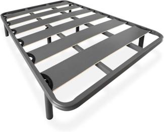 amuéblate online Verstärkter Lattenrost mit Breiten Lamellen, geräuschhemmend, Struktur 40x30 mm, mit Schraubfüßen, stark und robust, 150x200 cm