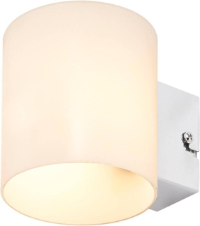 Lindby Wandleuchte Gerrit, Glas Weiß IP20, 1 x 5 W LED