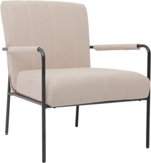 SVITA Loungesessel KYLE, Loungestuhl, mit Armlehnen, Steppnähte, Relaxsessel, Beige