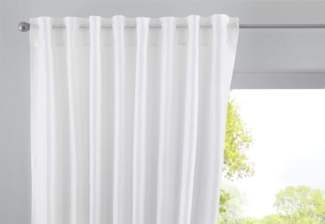 Gardinenbox Vorhang, verdecketeSchlaufen (1 St), transparent, Cationic »JENA« Blickdicht Leinen Optik Meliert extra Breit 2019037