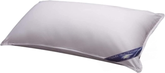Welt der Träume Daunen Kopfkissen, Füllung: 15% Daunen- / 85% Federnanteil, Füllgewicht: 750 Gramm, Farbe: weiß, Größe: 40x80 cm, Öko-Tex Zertifiziert