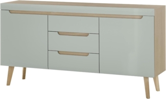 Sideboard Isgard in Pistazie und Eiche 160 cm