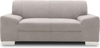 DOMO Collection Sofa Alisson, 2er Couch, 2-Sitzer, 2er Garnitur, 164 x 83 x 75 cm, Polstergarnitur in hellgrau