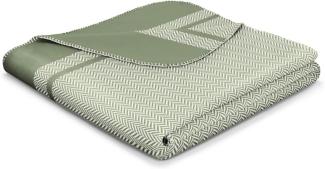 Biederlack Wohndecke Stripe|150x200 cm| green