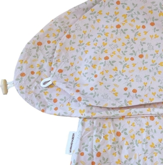 HOBEA-Germany Stillkissenbezug für Stillkissen 190cm Designs (Sommerwiese Altrosa)