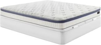 Vente-unique - Bett-Set 180x200 cm - Bettkasten Weiß + Hybrid-Matratze Taschenfederkern 7 Zonen + Memory + Latex - 25 cm - MALAO von PALACIO