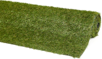 andiamo Kunstrasen Jever - Outdoor mit rutschhemmender Rückseite - wetterfest und pflegeleicht - geeignet als Balkon Teppich oder Rasenteppich Outdoor - einfach zu verlegen 133x300 cm