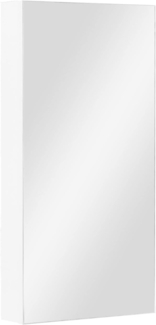 TUKAILAI Spiegelschrank Bad, Badschrank mit Spiegel mit 2 Regalebenen, Eckspiegel Badezimmerschrank, Badezimmerspiegel mit Türen, Spiegelschrank Bad mit Ablagen, Weiß