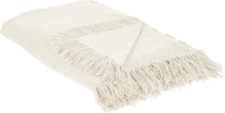 Tagesdecke YERBENT Baumwolle 150 x 200 cm Cremeweiß