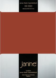 Janine Jersey Elastic Spannbetttuch|180x200 cm - 200x220 cm| tabasco