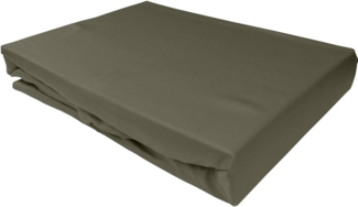 Mako-Satin Spannbettlaken dark olive 180x200cm