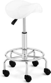 Physa Drehstuhl Sattelhocker Rollhocker Arbeitshocker Drehhocker Sattelstuhl weiß