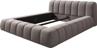 Polsterbettgestell Cutio 140x200 cm Mikrofaser Grau