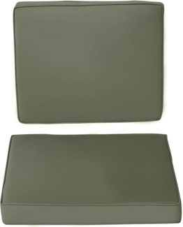 Outsunny Sitzkissen 2er-Set, 56 x 52 cm, mit Reißverschluss, 7cm dick, waschbar, für Haus, Garten, Auto, Büro, Sofa, Stühle, Dunkelgrau