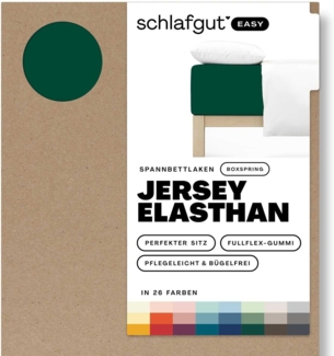 Schlafgut Spannbettlaken EASY Jersey Elasthan Boxspring, Jersey, Gummizug: rundum, (1 Stück), MADE IN GREEN by OEKO-TEX®