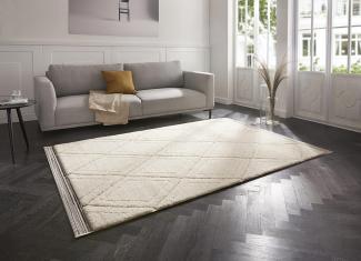 Hochflor Teppich Colin Creme - 80x150x2,2cm