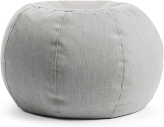 mokebo Pouf Der Kugelige (für drinnen & draußen), Sitzhocker Outdoor, Fußhocker, Hocker & Sitzkissen eckig Lichtgrau