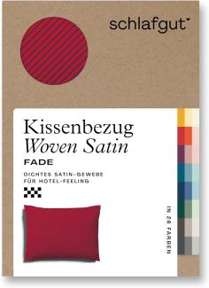 Schlafgut Woven Fade Bettwäsche|Kissenbezug einzeln 60x80 cm| red-deep-purple-deep