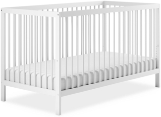 Ehrenkind® Babybett PUR 140x70 aus Buchenholz | Weiß | Kinderbett 9-Fach höhenverstellbar mit entnehmbaren Stangen | Baby Bett