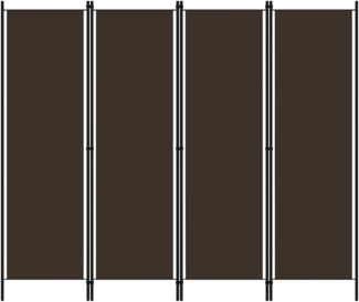 vidaXL 4-tlg. Raumteiler Braun 200x180 cm 320720