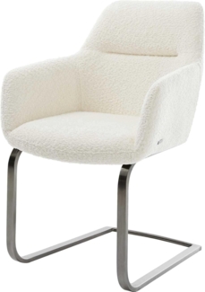 Freischwinger Pejo-Flex Bouclé Weiß Freischwinger flach Graphit Taschenfederkern