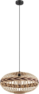 Eglo 43272 Hängeleuchte DONDARRION natur, weinrot H:110 Ø:50cm dimmbar