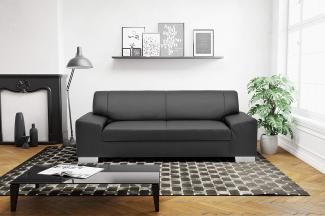 DOMO Collection Sofa Alisson, Schwarz, 3-Sitzer, 199 x 83 x 75 cm