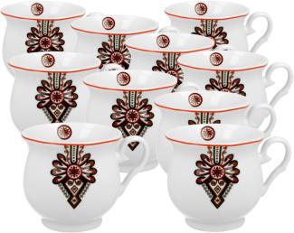 DUO ETNO Becher 500 ml RURAL ORNAMENT New Bone China Porzellan