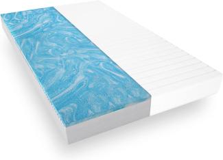 Ergonomische Gel Matratze H3 -7 Zonen Matratze - Kaltschaummatratze mit integriertem Gel Topper - Versand als Rollmatratze 120x200