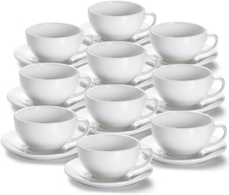 Cappuccinotasse mit Untertasse 15 cm / Maxwell & Williams / White Basics / Round / Tasse