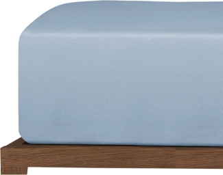Uncover by Schiesser Spannbettlaken New Jersey - Edeljersey - 100 x 200 cm - Hellblau