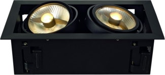 SLV No. 115550 KADUX 2 QAPR111 Einbauleuchte 2-flammig eckig schwarz max. 2x75W