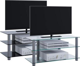 VCM TV-Board TV Möbel Sideboard Fernseh Rack Alu Glas Netasa