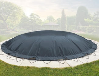 AirDeluxe Pool-Abdeckplane (Profi-Qualität) Runde aufblasbare Poolplanen/Schwimmbad, aus LKW-Plane