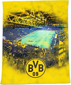 BVB Borussia Dortmund Fleecedecke Stadionprint 150x200 cm