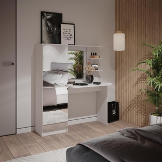 Frisierkommode Jasmin Weiß 123 cm mit Spiegel Vicco