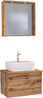 Bad-Set 3-tlg. 'Davos' mit LED-Beleuchtung und Waschbecken