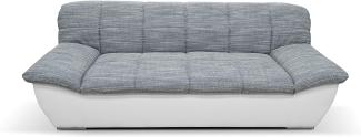 DOMO Collection Splash Sofa, 3-Sitzer Couch - Garnitur - 232 x 96 x 76 cm, 3er Polster in weiß / weiß-grau