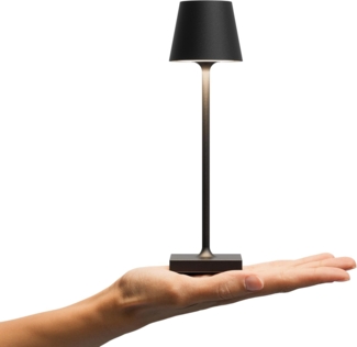 SIGOR LED Tischleuchte NUINDIE Pocket Nachtschwarz, Dimmbar, 1 LED Platine, 2.700 K / 2.200 K
