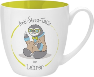GRUSS & CO Anti-Stress-Tasse Motiv "Lehrer" | Tasse mit Spruch, 45 cl, New Bone China | Geschenk Danke | 45495