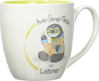 GRUSS & CO Anti-Stress-Tasse Motiv "Lehrer" | Tasse mit Spruch, 45 cl, New Bone China | Geschenk Danke | 45495