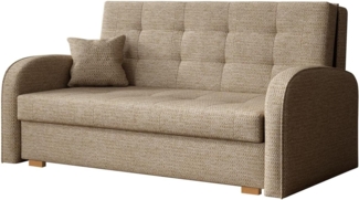 'Viva Gold III' Schlafsofa, hellbraun, 85 x 153 x 98 cm