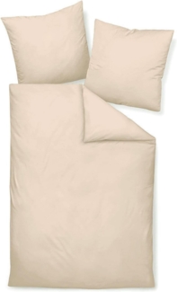 Traumschlaf Uni Mako-Satin Bettwäsche|200x200 cm + 2x 80x80 cm| sand