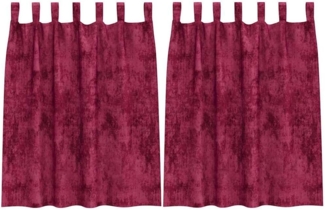 vidaXL Vorhang mit Vorhängen 2 pcs Weinrot 140 x 140 cm Samt 4107713