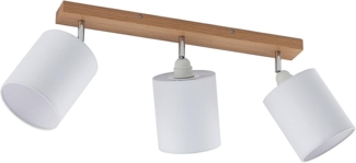 Lindby Deckenstrahler Imarin, Holz IP20, 3 x 15 W LED