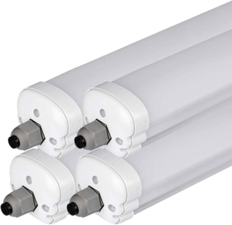 4er Set LED Wannenleuchte, 4320 lm, neutralweiß 4000K , L 120 cm